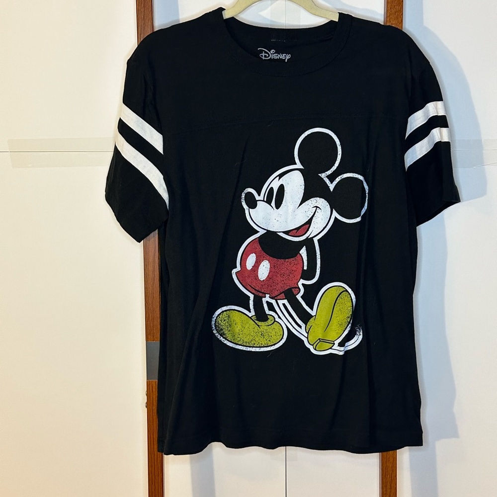 Black Mickey Short Sleeve Tee, Large